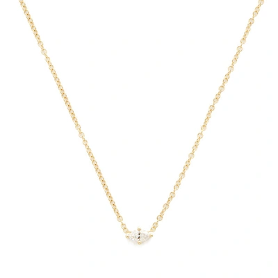 Sara Weinstock Marquis Horizontal Necklace In Yellow Gold