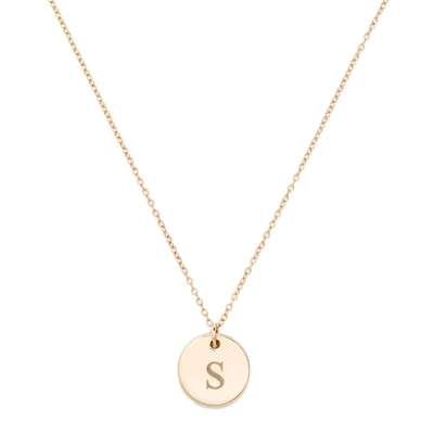 Sophie Ratner Engraved Initial Diamond Pendant Necklace In Black
