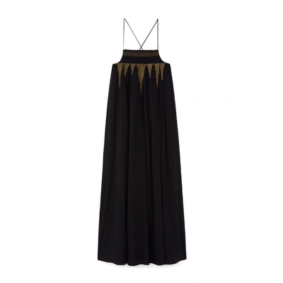 Aish Maira Dress In Black & Gold