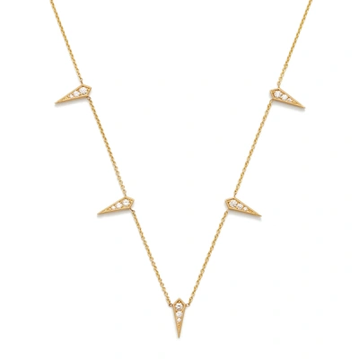 Lizzie Mandler 5-kite Yellow-gold Diamond Necklace In Yellow Gold/white Diamonds