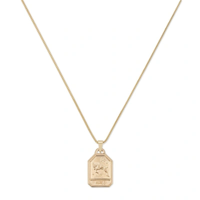 Ariel Gordon Jewelry Zodiac 14k Yellow-gold Dog Tag In Yellow Gold