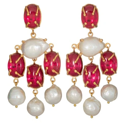 Christie Nicolaides Vittoria Earrings Pink