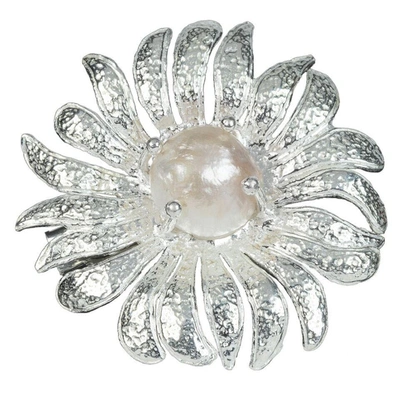 Christie Nicolaides Fiorella Hair Clip Silver/pearl