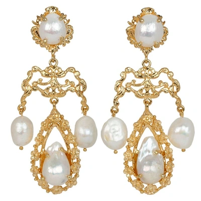 Christie Nicolaides Liliana Earrings Gold/pearl