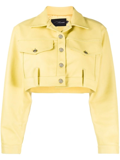 Manokhi Short Oversized Jacket In Yellow