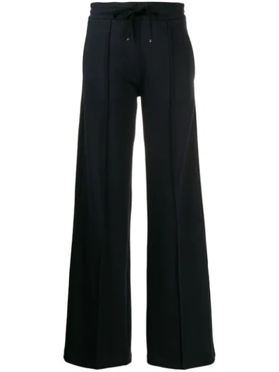 Moncler High-waisted Track Trousers In Blue