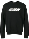 Msgm Upside Down Logo Print Sweatshirt In Black