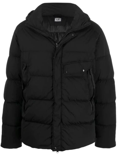 C.p. Company Nycra Goggle Padded Jacket In Black