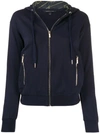 Armani Exchange Zipped Bomber Jacket In Blue