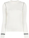 Armani Exchange Pullover Mit Kontrastborte In White