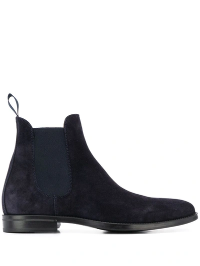 Scarosso Suede Chelsea Boots In Black Suede