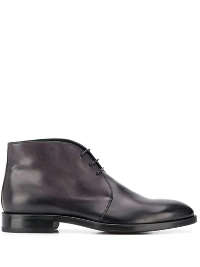 Scarosso Lace Up Boots In Black