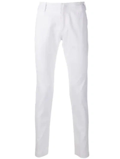 Entre Amis Slim-fit Chino Trousers In White