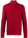 Tagliatore Turtleneck Jumper In Red