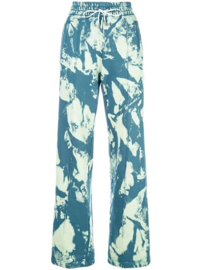 Off-white High-waisted Tie-dye Track Trousers In Blue