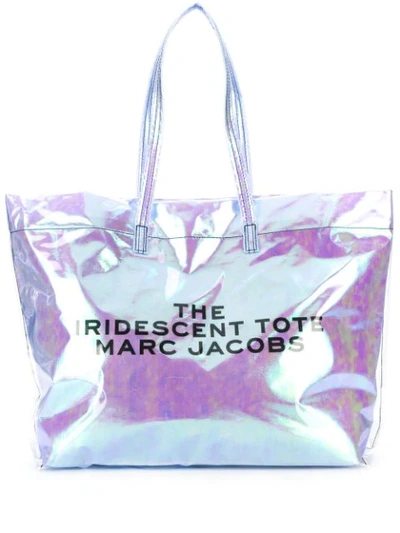 Marc Jacobs The Iridescent Shopper Tote In Blue