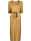 Zimmermann Belted Mid-length Dress In Brown