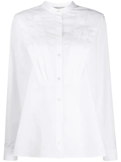 Stella Mccartney Tuck-detail Long-sleeve Shirt In White