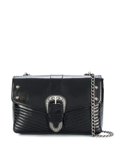 Twinset Buckle-detail Cross Body Bag In Black