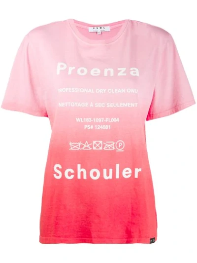Proenza Schouler Tie Dye Dry Clean T-shirt In Pink Tie Dye