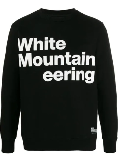 White Mountaineering Logo Jersey Sweatshirt In Black