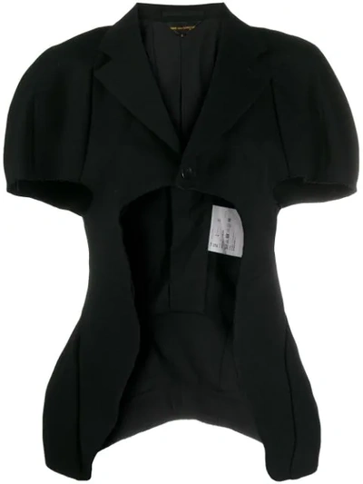 Comme Des Garçons Deconstructed Cut-out Jacket In Black