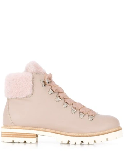 Agl Attilio Giusti Leombruni Ankle Lace-up Boots In Pink