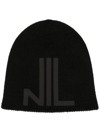 Julius Nil Print Beanie Hat In Black