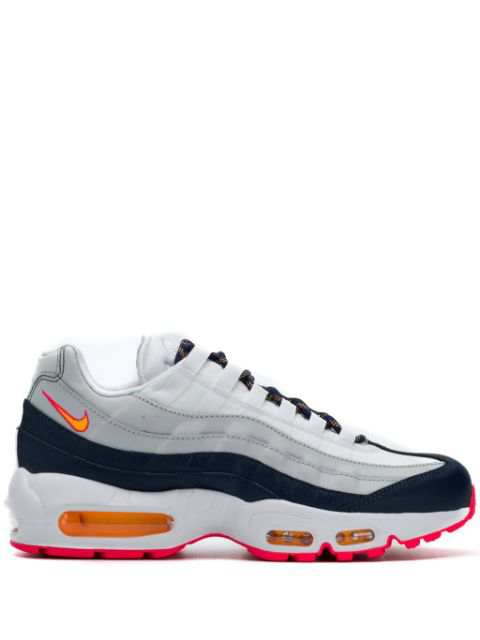 white blue and orange air max 95