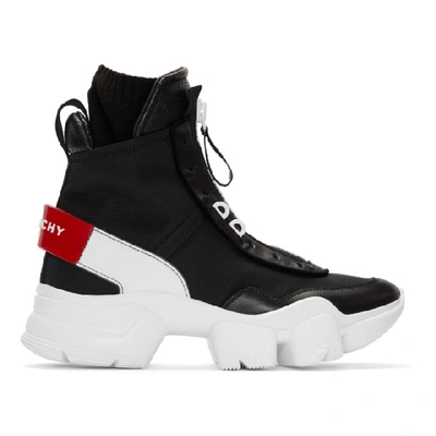 Givenchy Black And White Jaw Sneakers In 004 Blkwht