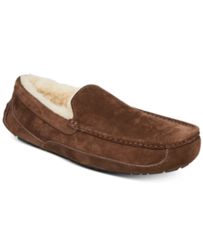 Ugg Men's Ascot Moccasin Slippers Men's Shoes In Brown