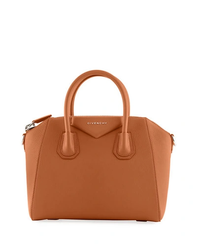 Givenchy Antigona Small Sugar Satchel Bag In Medium Brown