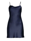 Alice And Olivia Women's Harmony Satin Mini Slip Dress In Navy