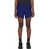 District Vision Mens Royal Tomtom Semi-fitted Brand-embroidered Stretch-woven Shorts M In Blau