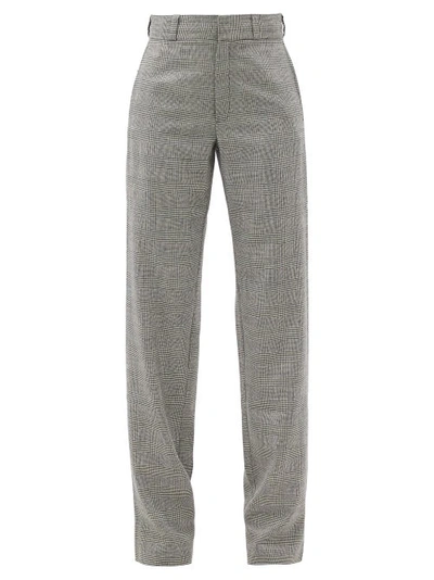 Vetements Prince-of-wales-checked Wool-blend Trousers In Black