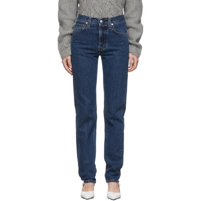 Helmut Lang Blue Masc Hi Straight Jeans In Acc Stone