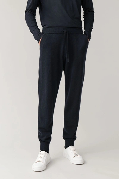 Cos Cashmere Joggers In Blue