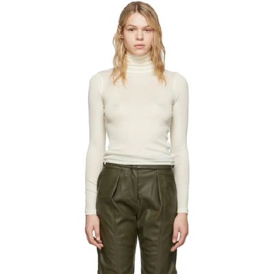 Ami Alexandre Mattiussi Off-white Cotton Turtleneck In 150 Ecru