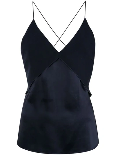 Dion Lee Sleeveless V-neck Top In Blue