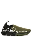 Dolce & Gabbana Sorrento Logo Sneakers In Green