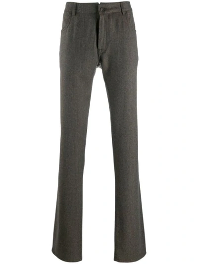 Canali Slim Fit Trousers In Brown