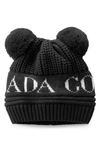 Canada Goose Double Pompom Beanie Hat, Baby In Black