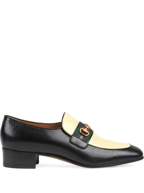 leather loafer with interlocking g horsebit