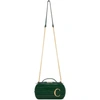 Chloé C Mini Crocodile-effect Leather Vanity Bag In Woodsy Green