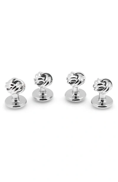 Cufflinks, Inc Silver Knot Shirt Studs