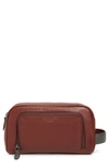 Ted Baker Miel Leather Dopp Kit In Red
