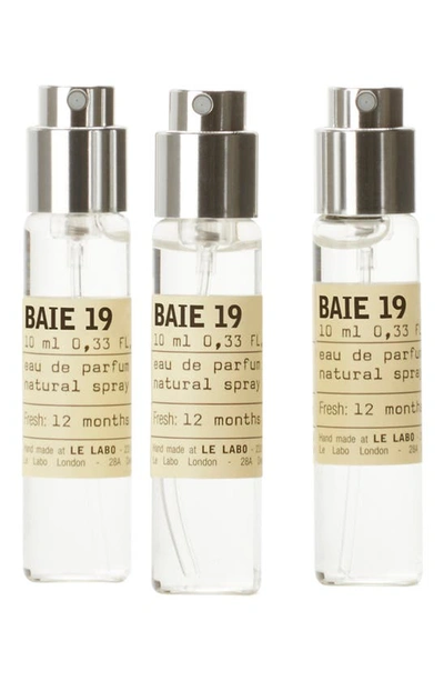 Le Labo Baie 19 Eau De Parfum Travel Tube Refill Trio