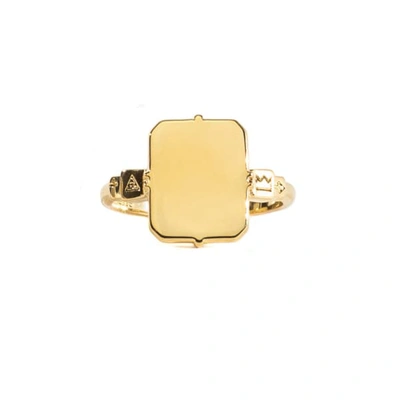 Serge Denimes Gold Plated Silver Mirror Ring