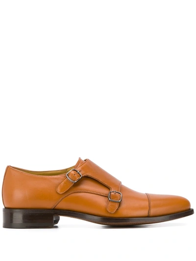 Scarosso Monk Strap Shoes In Brown
