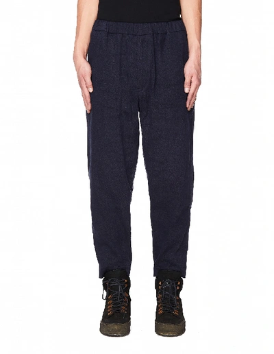 Ziggy Chen Navy Blue Cropped Baggy Trousers